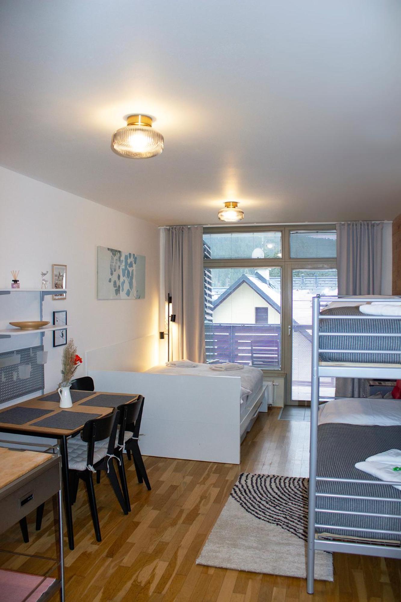 Enjoyharrachov - Atraktivni Slunne Studio Certovka V Centru Harrachova S Garazovym Parkovanim, Wifi-Wlan, Sat, Herni Konzoli, Netflix Zdarma A Nejkrasnejsim Vyhledem Na Certovu Horu S Arealem Skokanskych Mustku A Sjezdovku Екстериор снимка